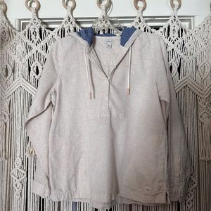 L.L.Bean Cotton Hooded Shirt Women’s Small.